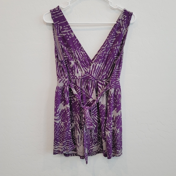 💕 Liz Lange Maternity & Nursing Sleeveless Top Gray & Purple Women's Size Large - Picture 3 of 10